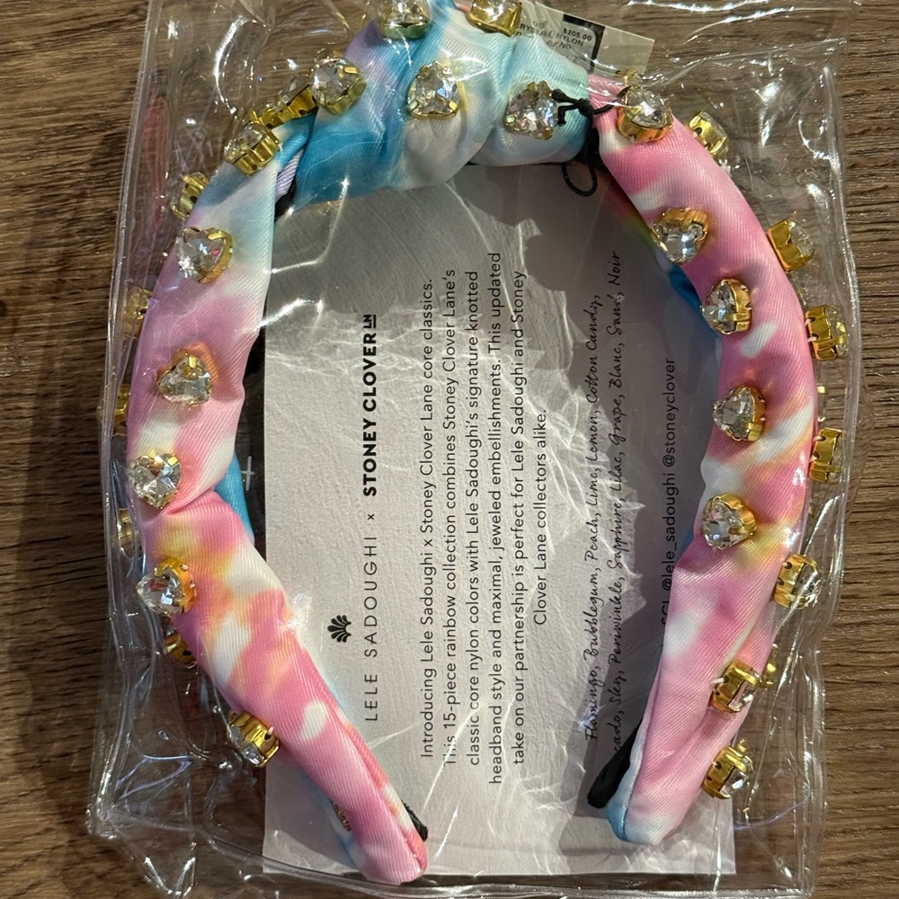 Brand NWT limited edition Lele Sadoughi x Stoney Clover Lane Tie-Dye Headband